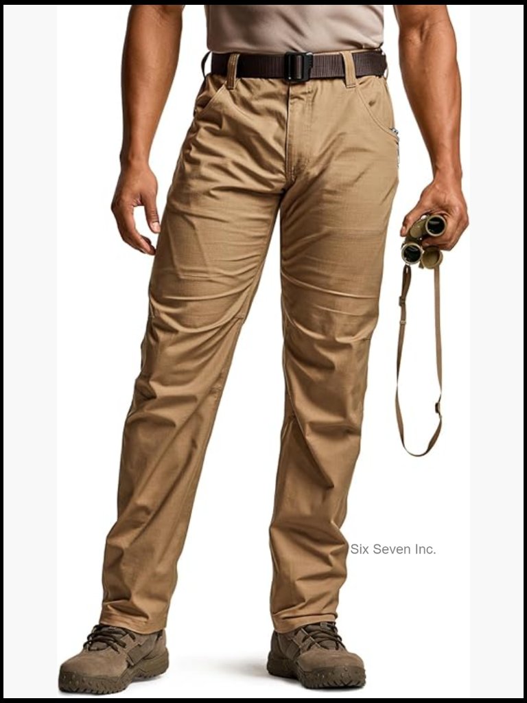 Men's Utility Flex Cargo Pants, Classic-Fit Stretch Work Pants, Water Resistant